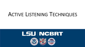 Active Listening Techniques slide preview